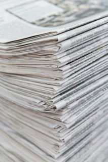 Stack of newspapers