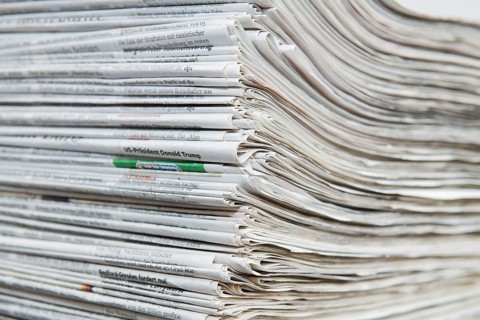 Stack of newspapers