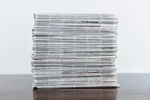 Stack of newspapers