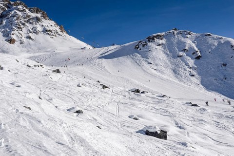 Michael Schumacher accident site at the top of the Sauliere between the Chamois