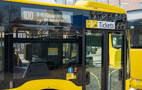 Terminal stop for Berliner Verkehrsbetriebe buses at Zoo station