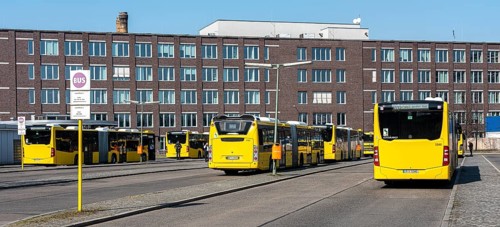 Terminal stop for Berliner Verkehrsbetriebe buses at Zoo station