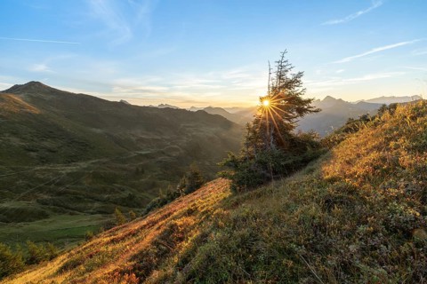 Sunrise on Portlakopf in autumn