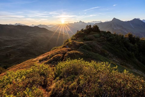 Sunrise on Portlakopf in autumn