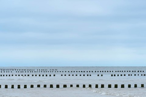Breakwater in the sea