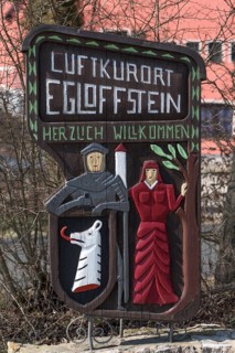 Willkommensschild am Ortsbginn von Egloffstein