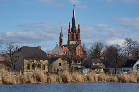 Heilig-Geist Church on the island town of Werder an Havel
