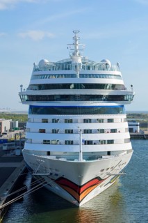 Cruise ship aida in the harbor