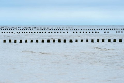 Breakwater in the sea