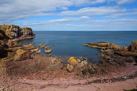 St Abbs head with north sea bay