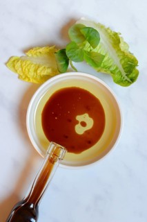 Bowl with cooking oil and aceto balsamico
