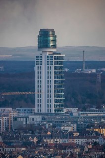 View of the Henninger tower. Frankfurt