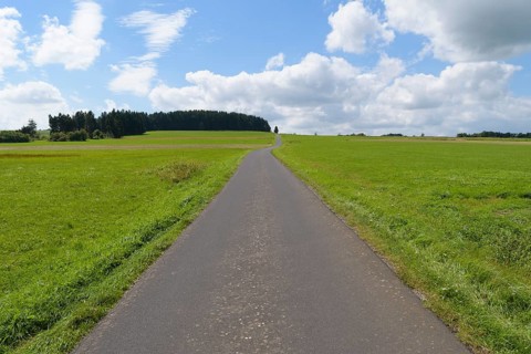 Typical road in Rhoen landscape