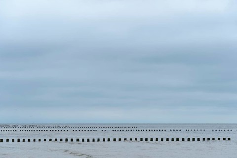 Breakwater in the sea