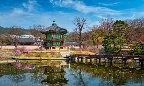 Hyangwonjeong Pavilion in Gyeongbokgung Palace