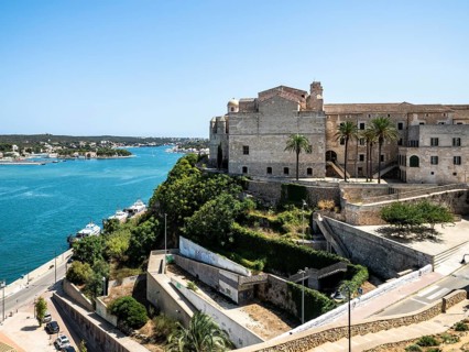 Old fortress and the Iglesia San Francisco de Asis at the port of Mahon