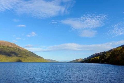 Lake with clouds