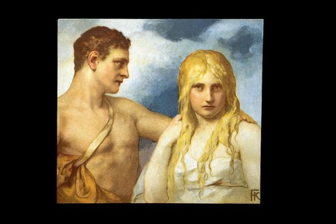 A painting on the cover of the book entitled Mann und Frau