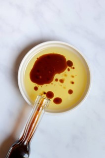 Bowl with cooking oil and aceto balsamico
