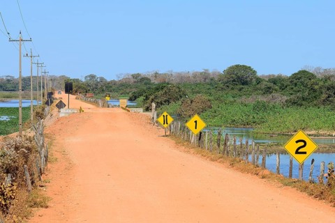 Track and bridge of the Transpantaneira