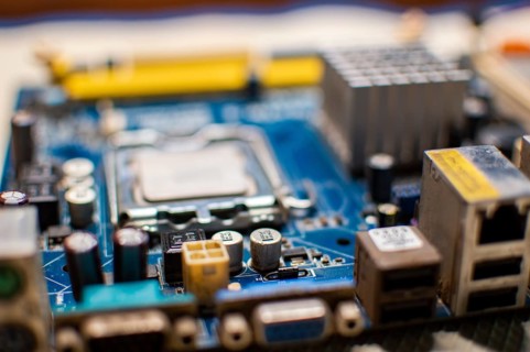 Close up of a motherboard