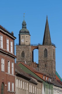 The two towers of the Protestant church of St. Nikolai in Jueterbog