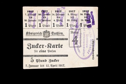 Sugar card for 5 pounds of sugar