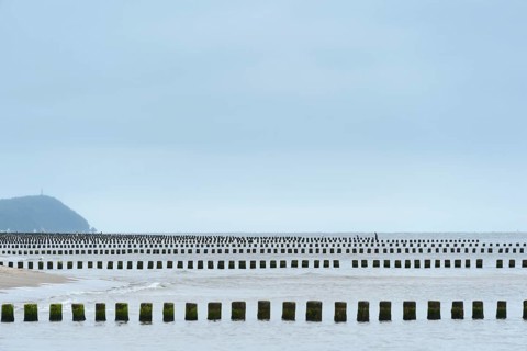 Breakwater in the sea