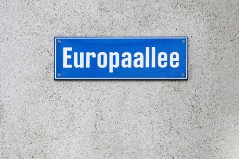 Street sign Europaallee