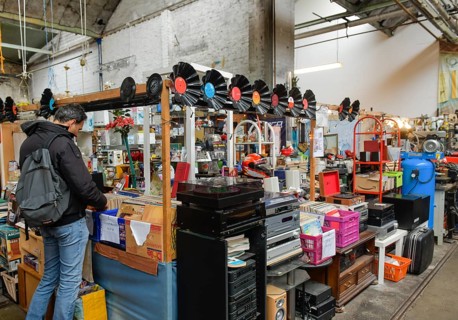 Indoor flea market at the Arena