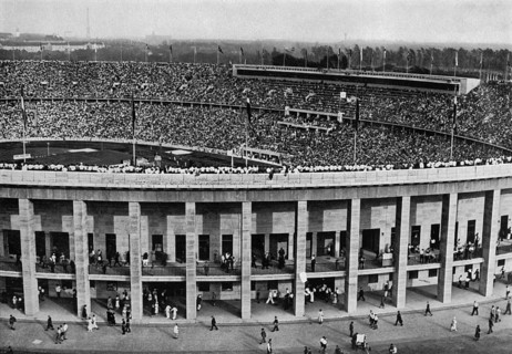 The west side of the Olympiastadion