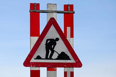 Traffic Sign Caution Construction Site