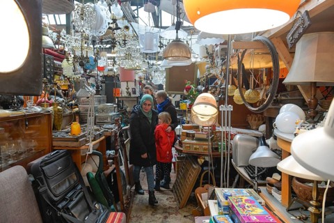 Indoor flea market at the Arena