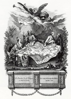Allegory on the situation of the Kingdom of Poland in 1773. Copper engraving by Johann Esaias Nilson