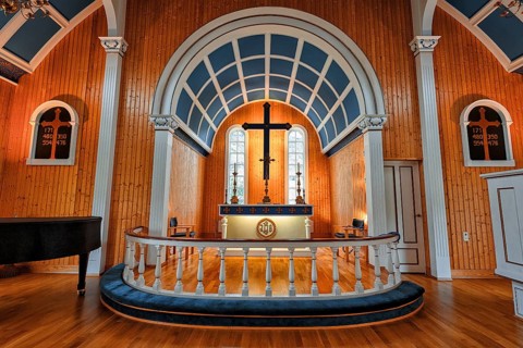 Interior view with altar
