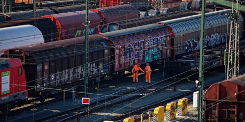 Train formation plant in the suburb of Vorhalle