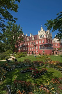 Park and the New Muskau Palace built in neo-Renaissance style