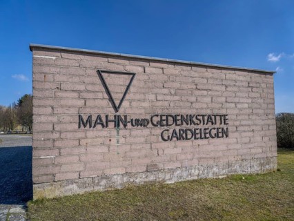 The Feldscheune Isenschnibbe Gardelegen memorial commemorates 1016 concentration camp prisoners from many European countries who were murdered there in a field barn on 13 April 1945