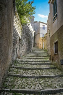 Lonely old town alley