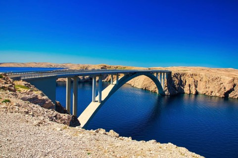 Pag Bridge Connection from the mainland to the island of Pag