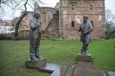 Konrad Duden and Konrad Zuse statue