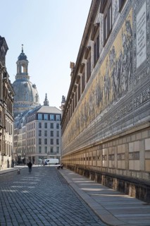 Augustusstrasse with Procession of Princes and Dome of the Church of Our Lady