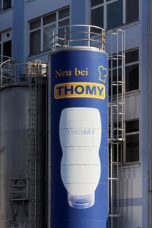 Poster with Thomy sauce on a silo