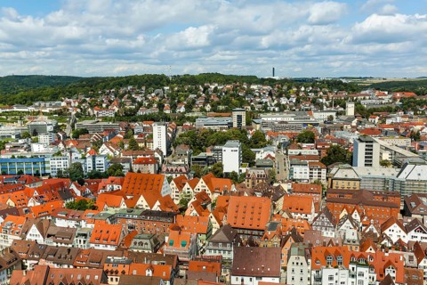 View of Ulm towards Michelsberg