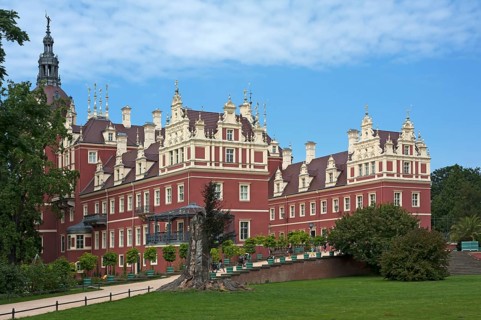 The New Muskau Palace built in the neo-Renaissance style