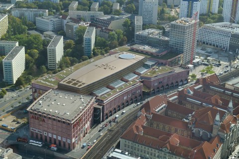 Aerial view of Alexa shopping centre