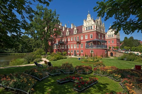Park and the New Muskau Palace built in neo-Renaissance style