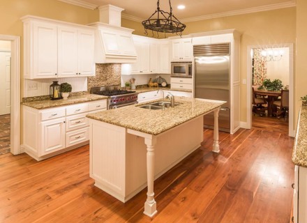Beautiful custom kitchen interior in a new house