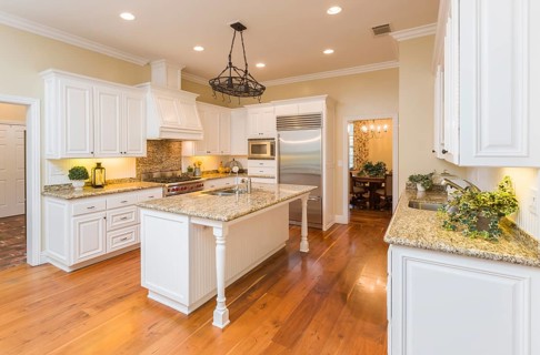 Beautiful custom kitchen interior in a new house