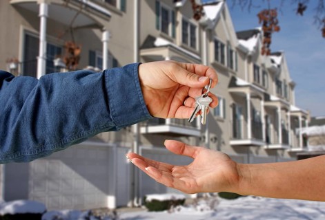 Handing over the keys to A new apartment